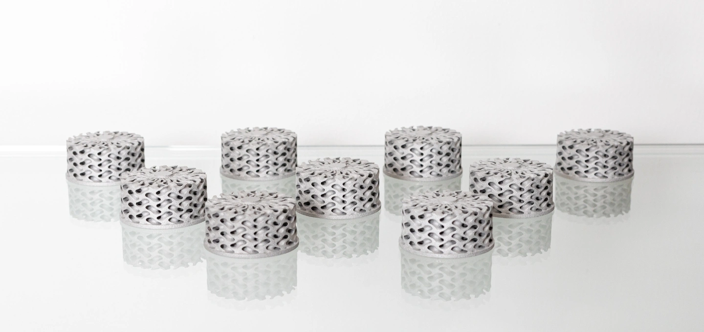 Aluminium BJT-manufactured parts.